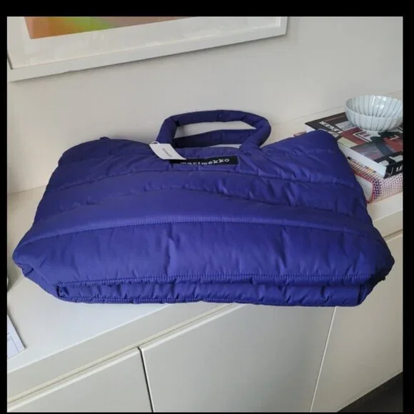 MARIMEKKO ISO Milla.Blue Puffer Tote Bag - Picture 4 of 11
